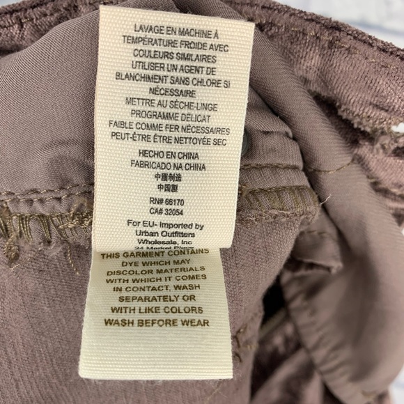 Free People Taupe Brown Velvet Cropped Flare Pants Size 24 Bohemian 90’s Y2K - Picture 12 of 15